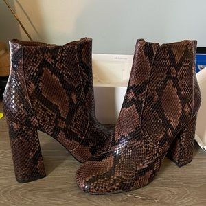 Steve Madden snake print bootie